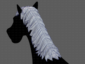 horse mane and tail v01 3Dモデル