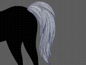 horse mane and tail v01 3Dモデル