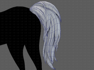 horse mane and tail v01 3Dモデル