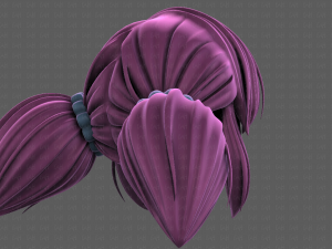3D Hair style for girl V98 3D Model