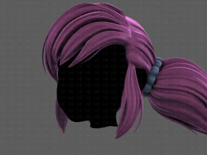 3D Hair style for girl V98 3D Model