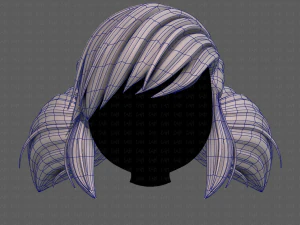 3D Hair style for girl V98 3D Model