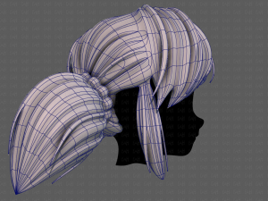3D Hair style for girl V98 3D Model