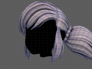 3D Hair style for girl V98 3D Model