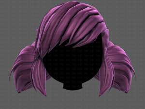 3D Hair style for girl V98 3D Model