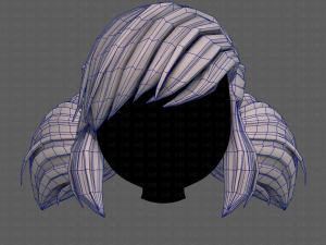 3D Hair style for girl V98 3D Model