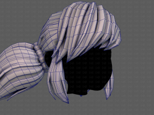 3D Hair style for girl V98 3D Model