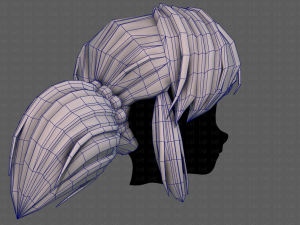 3D Hair style for girl V98 3D Model