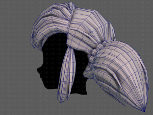 3D Hair style for girl V98 3D Model