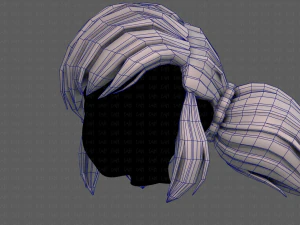 3D Hair style for girl V98 3D Model