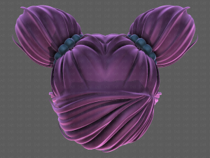 3D Hair style for girl V98 3D Model
