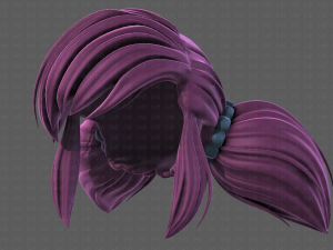 3D Hair style for girl V98 3D Model