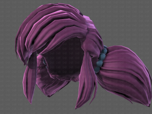 3D Hair style for girl V98 3D Model