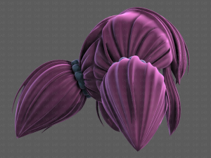 3D Hair style for girl V98 3D Model