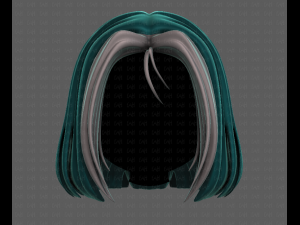 3D Hair style for girl V99 Model 3D