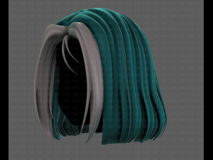 3D Hair style for girl V99 Model 3D