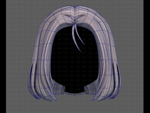 3D Hair style for girl V99 Model 3D
