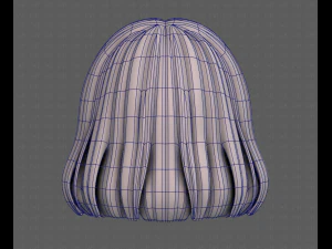 3D Hair style for girl V99 3D Model