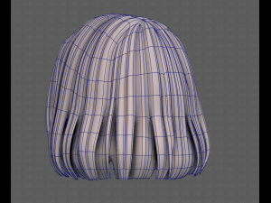 3D Hair style for girl V99 Model 3D