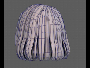 3D Hair style for girl V99 3D Model