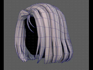 3D Hair style for girl V99 3D Model