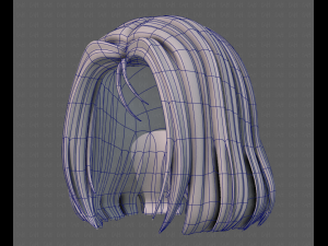 3D Hair style for girl V99 Model 3D