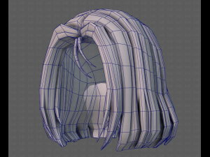 3D Hair style for girl V99 Model 3D