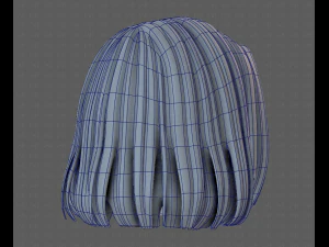 3D Hair style for girl V99 3D Model