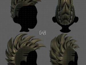 Gaya Rambut 3D untuk anak laki-laki V80 Model 3D