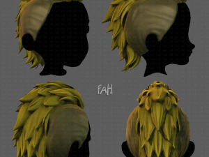 Gaya Rambut 3D untuk anak laki-laki V81 Model 3D