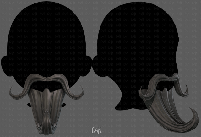 Beard V21 3D-Modell .c4d .max .obj .3ds .fbx .stl .blend 