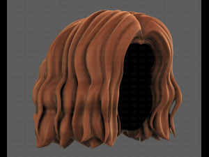 3D Hair style for girl V100 3D 模型