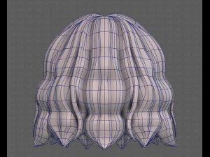 3D Hair style for girl V100 3D Model