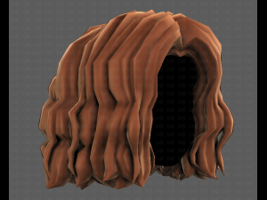 3D Hair style for girl V100 3D 模型