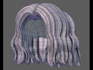 3D Hair style for girl V100 3D 模型
