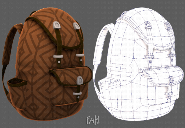 Bag V02 3D Модель .c4d .max .obj .3ds .fbx .stl .blend 