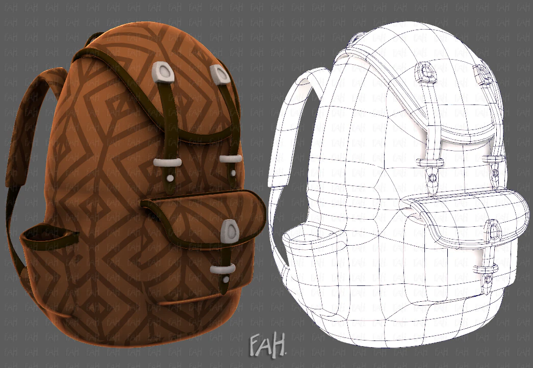 가방 V02 3D 모델 .c4d .max .obj .3ds .fbx .stl .blend 