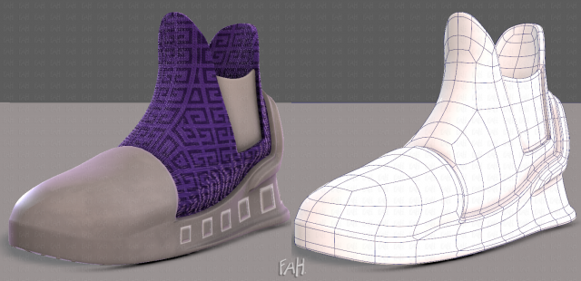 Shoes cartoonV42 3D Модель .c4d .max .obj .3ds .fbx .stl .blend