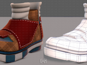 Shoes cartoonV43 3D 모델