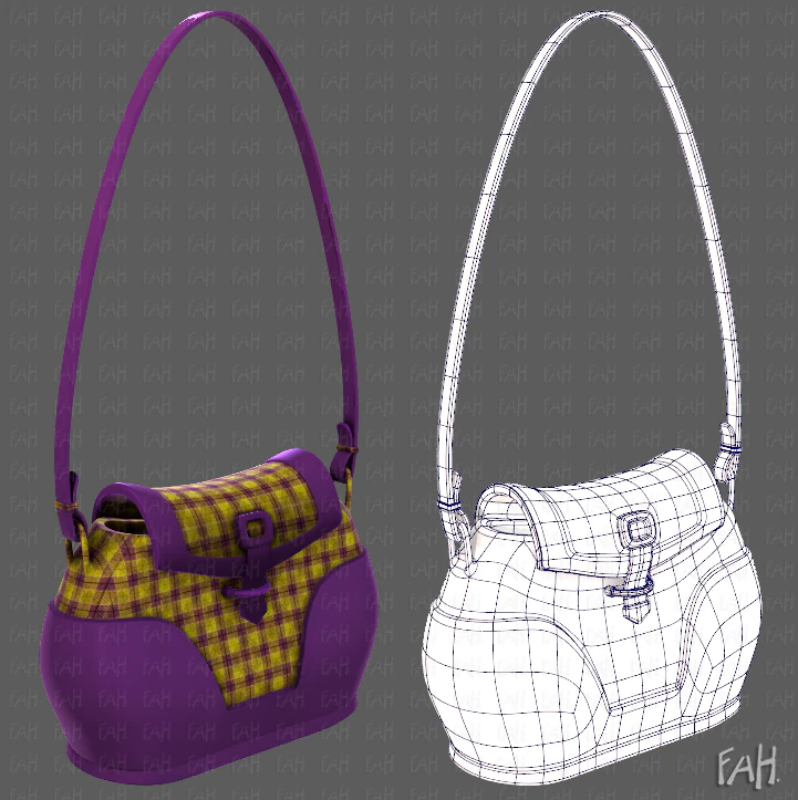 Bag V03 3D Model .c4d .max .obj .3ds .fbx .stl .blend 