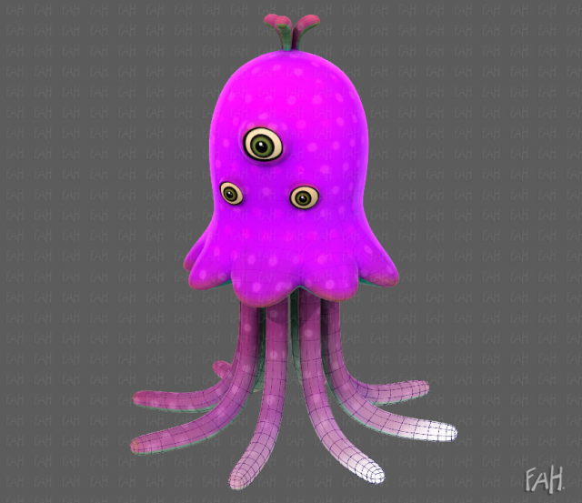 Monster V05 3D Model .c4d .max .obj .3ds .fbx .stl .blend 