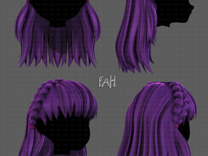 3D Hair style for girl V101 Model 3D