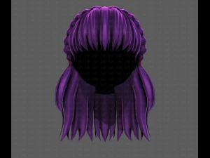 3D Hair style for girl V101 3D Model