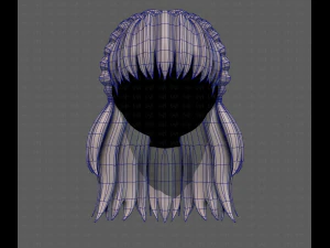 3D Hair style for girl V101 3D Model