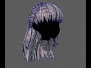 3D Hair style for girl V101 3D Model