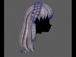 3D Hair style for girl V101 3D Model