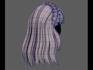 3D Hair style for girl V101 3D Model