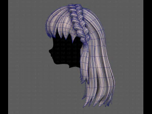 3D Hair style for girl V101 3D Model