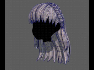3D Hair style for girl V101 3D Model