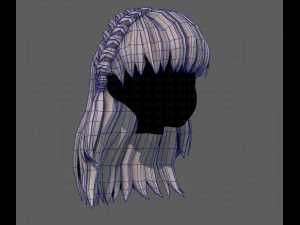 3D Hair style for girl V101 3D Model